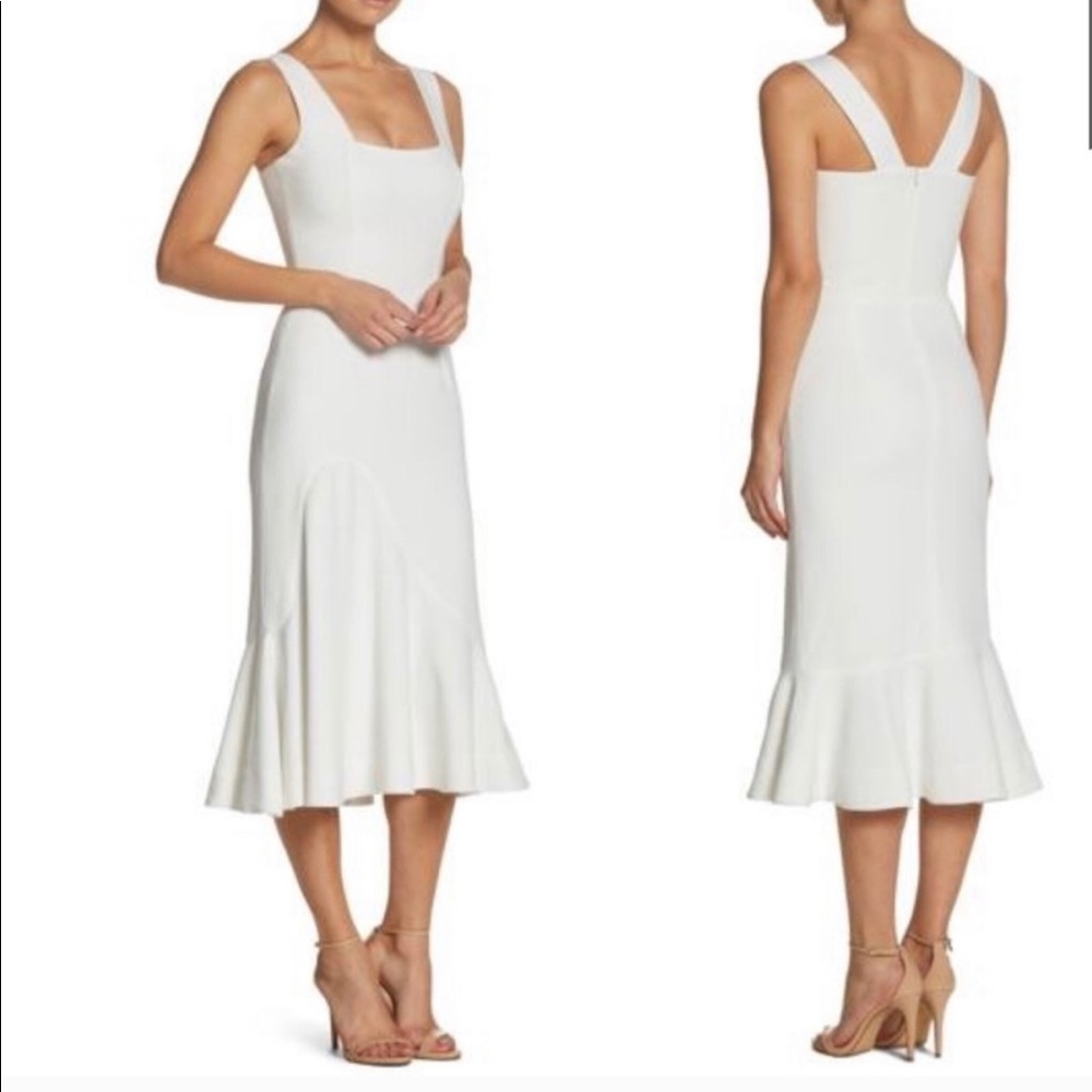 Monica Tea Length Trumpet Dress